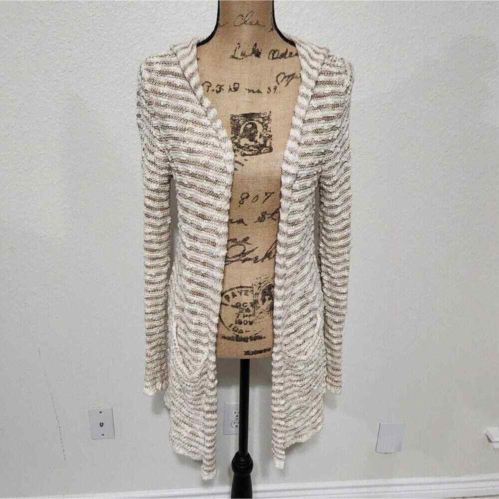Anthropologie x moth nubby long hooded sweater tunic disaster size small